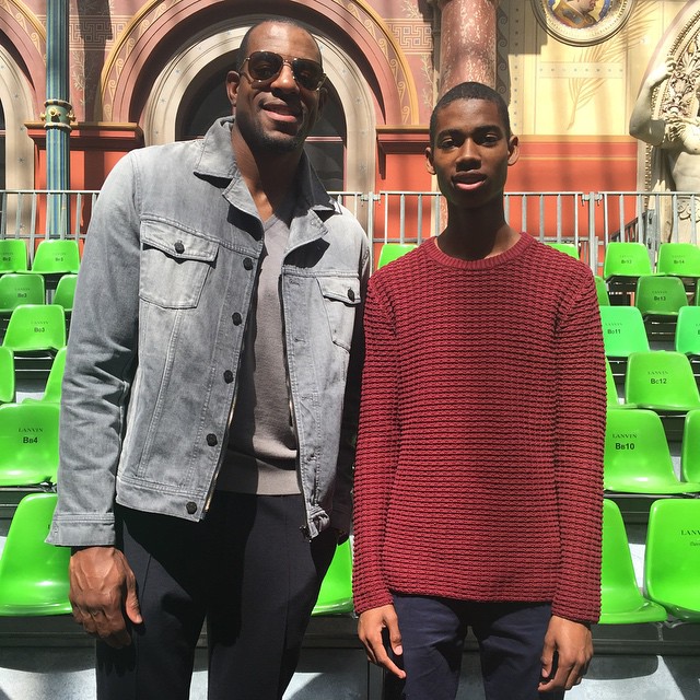 Keiron @kingcaynes_the2nd after Lanvin with 2015 NBA champion & finals MVP Andre Iguodala