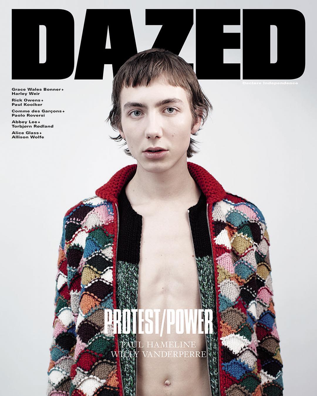 Paul H @paulhameline fronts the cover of the spring/summer 2016 issue of Dazed Magazine. Photography by Willy Vanderperre and styling by Olivier Rizzo.@dazed @dazedfashion @willyvanderperre @robbiespencer @elizabethfraserbell @isabellaburley @artandcommerce @intrepidlondon