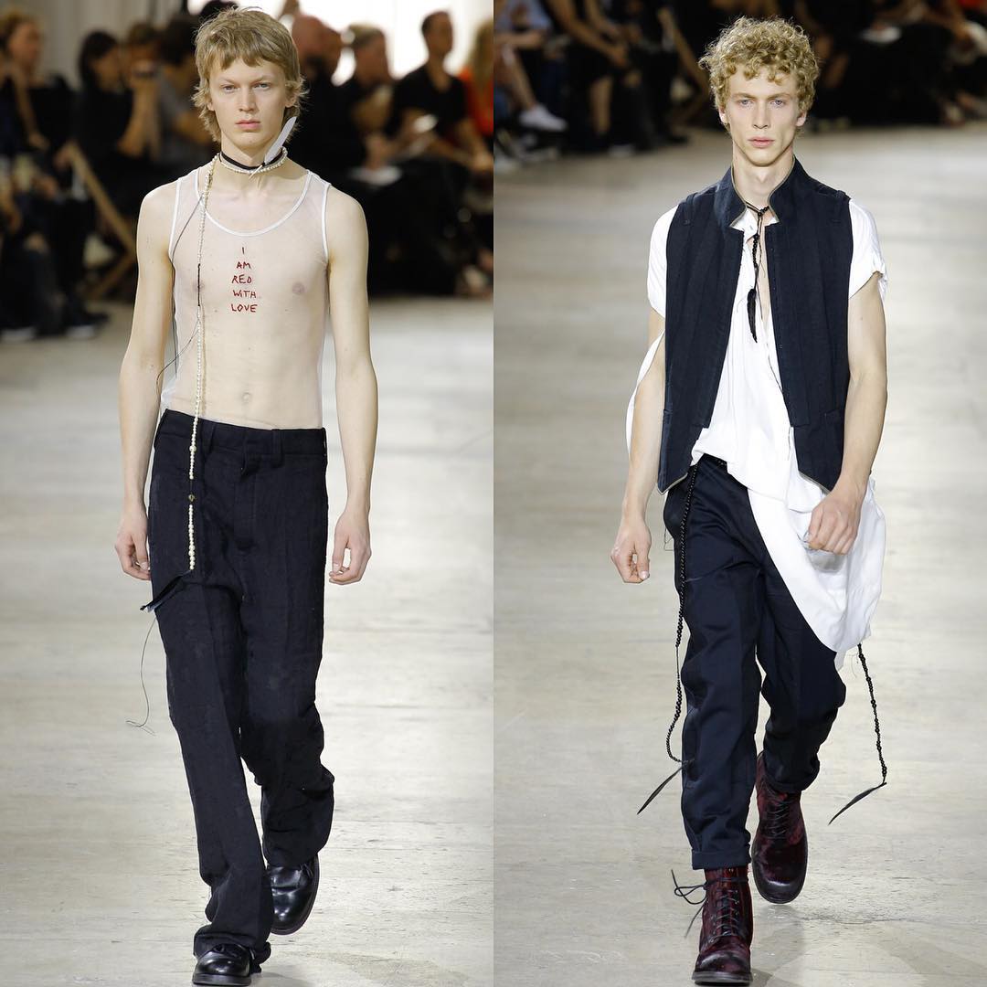 Jonas G @jonasgloeer and Robbi G @robs_n for Ann Demeulemeester SS17. Thank you @sebastien__meunier @robbiespencer @svea_g and @amcasting!@anndemeulemeester_official