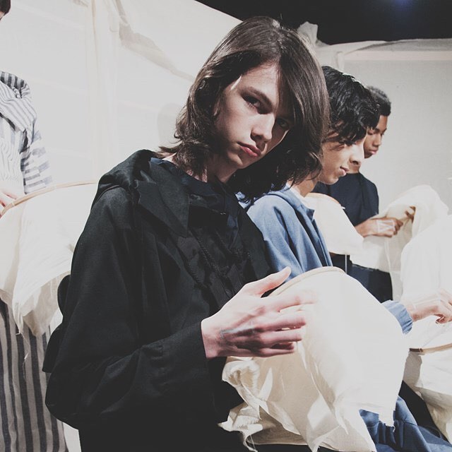 Kieran L @kieranislittle for Phoebe English SS17. Thank you @fileandparade and @elliegracecumming!@phoebeenglish