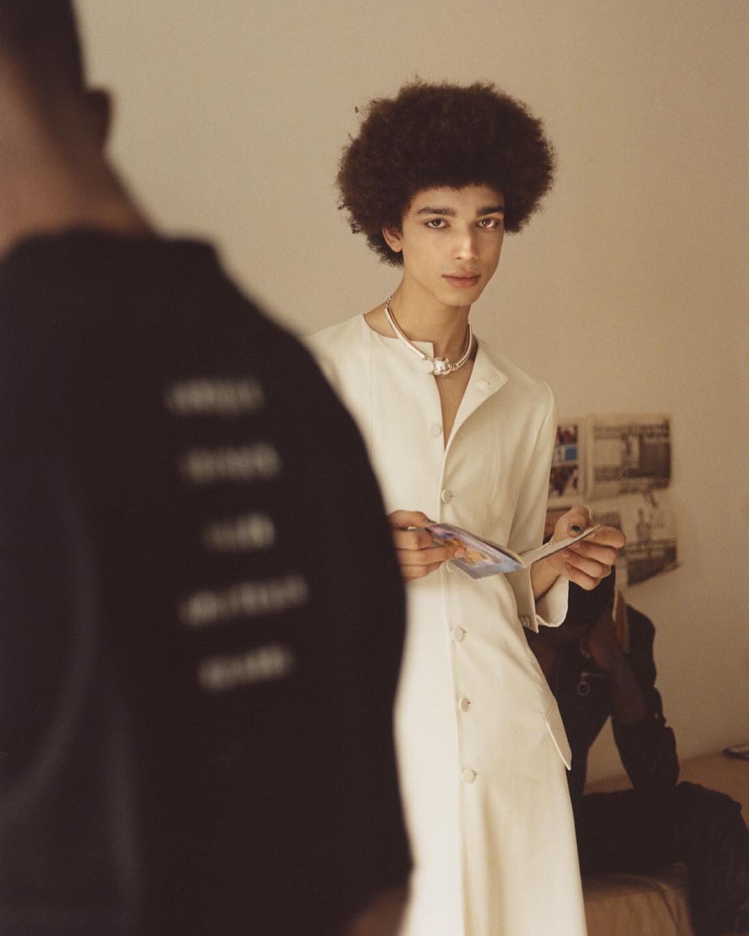 Morgan (@mokimokikiss) wearing @walesbonner in the new issue of AnOther Magazine. Photography by Joyce NG and styling by Chloe Grace Press.