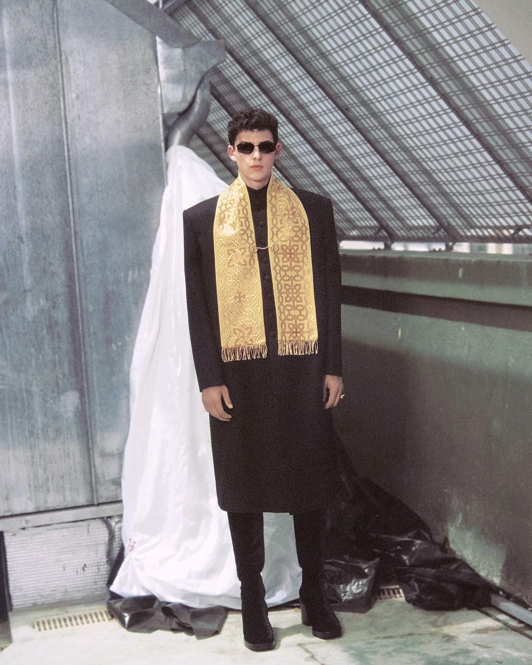 Francesco (@francescochapel) wearing Balenciaga SS17 in the latest issue of Arena Homme +. Photography by David Sims and styling by Lotta Volkova.