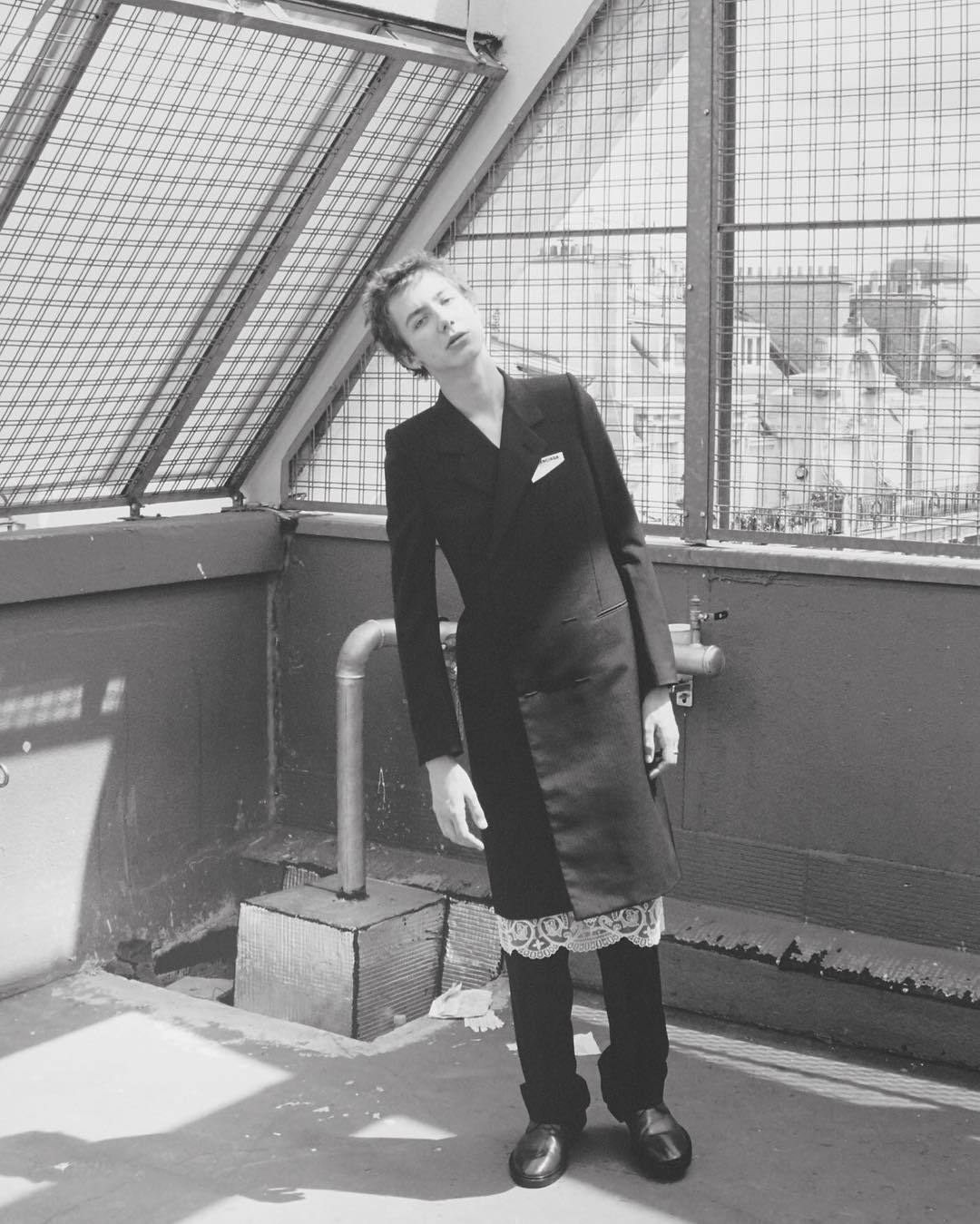 Paul H (@paulhameline) wearing Balenciaga SS17 in the latest issue of Arena Homme +. Photography by David Sims and styling by Lotta Volkova.