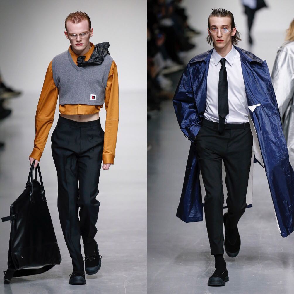 Robert T (@robbietreend) and Nicklas B (@nicklasbrown) for Xander Zhou AW17. Thank you @annapesonen and @walterpearce!@xanderzhou