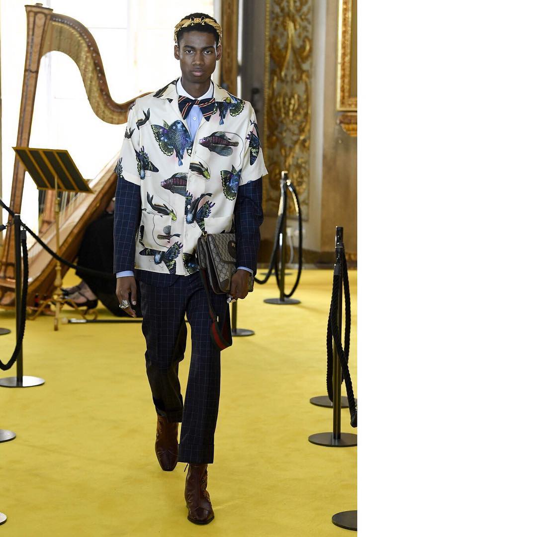 Keiron (@kcaynes) for Gucci Cruise 2018. Thank you @lallo25 and @barbaranicolicasting!