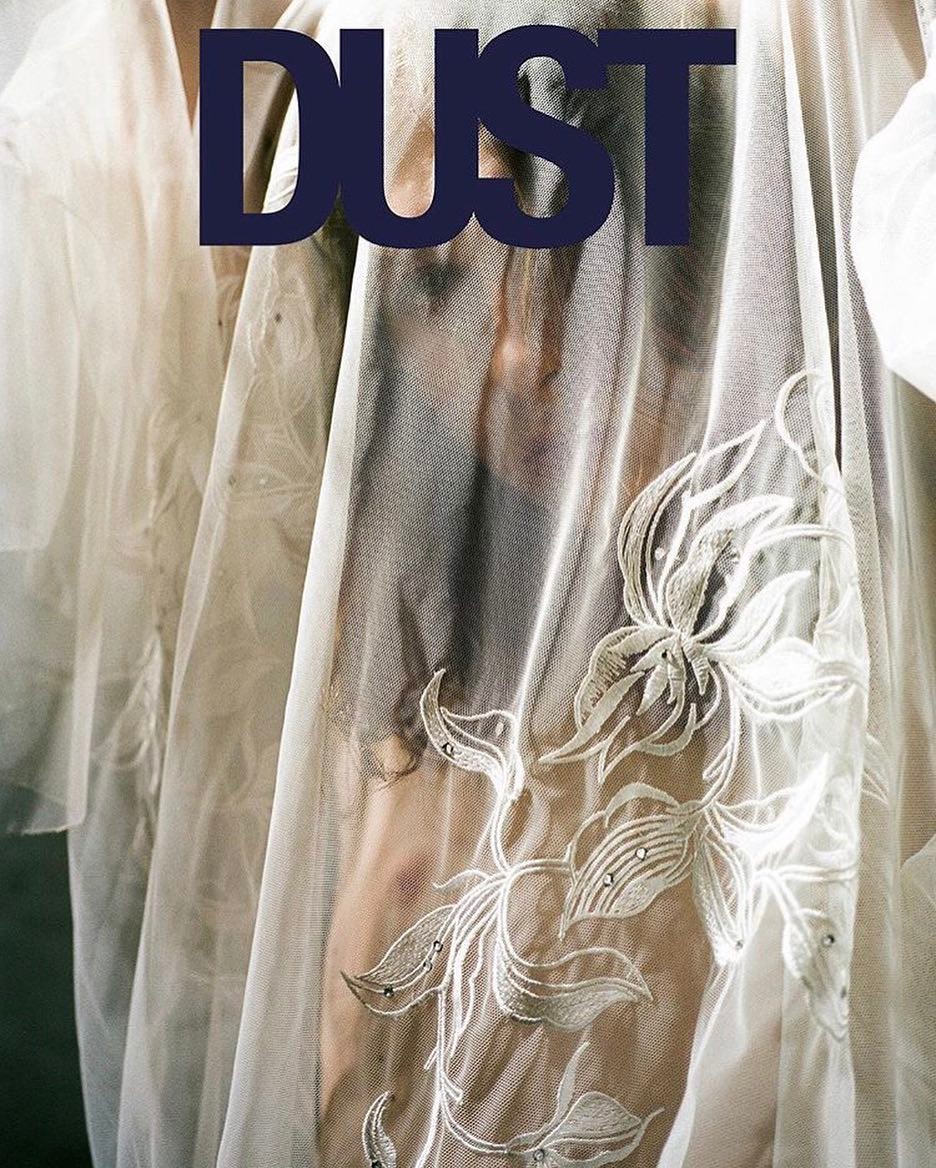 Lauren wearing on the cover of Dust Magazine. Photography by Pierre-Ange Carlotti and styling by Camille Bidault Waddington. Hair by Rudi Lewis and make-up by Satoko Watanabe. Thank you @pandoragraessl!