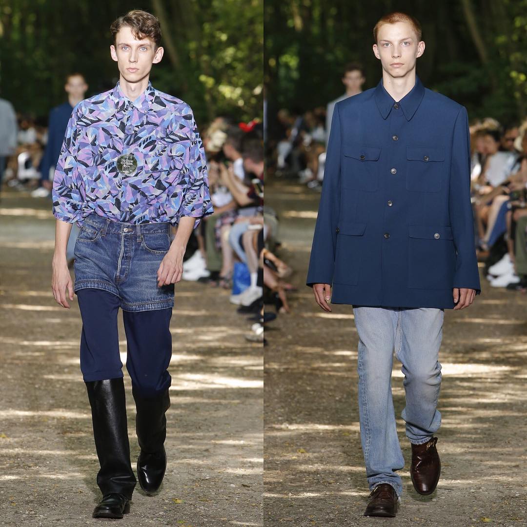 Alex B (@w.avvves) and Kalle for Balenciaga SS18. Styling by Lotta Volkova, hair by Gary Gill and make-up by Inge Grognard.