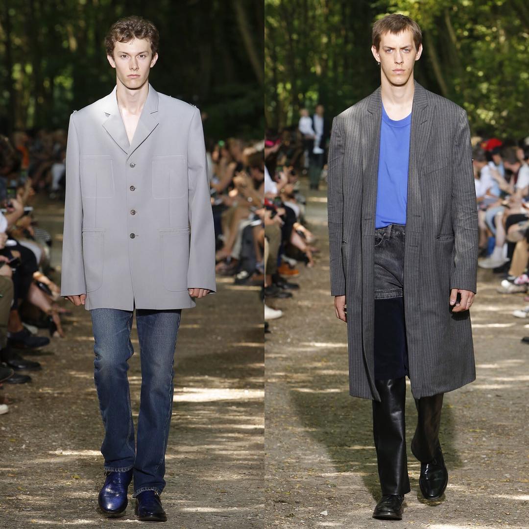 Alex S and Nicolas B (@brain.police) for Balenciaga SS18. Styling by Lotta Volkova, hair by Gary Gill and make-up by Inge Grognard.