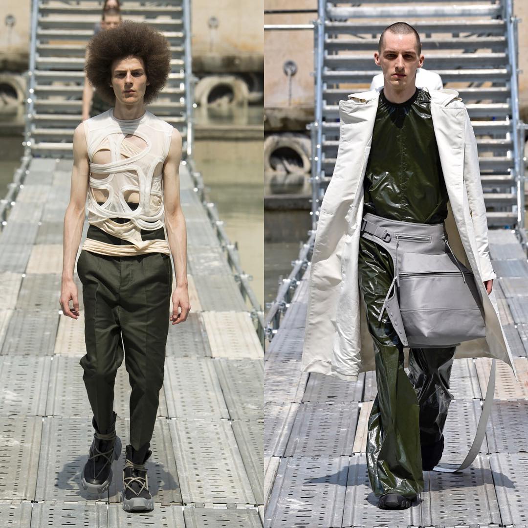 Alexandre O and Michele B (@michele___b) for Rick Owens SS18. Styling by Panos Yiapanis. Thank you @amcasting!