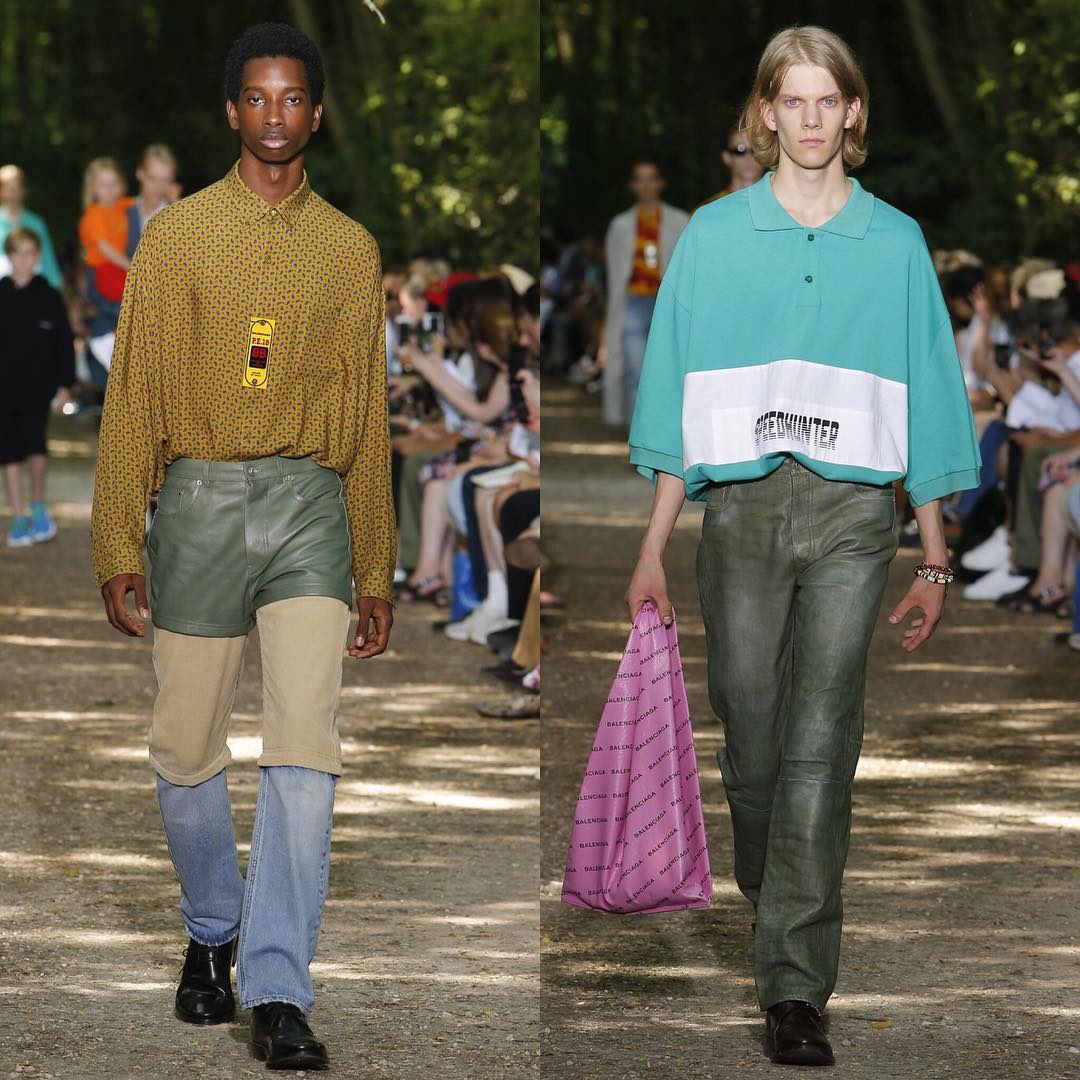 Benoit (@clubvacances) and Niilo (@nibs_of_funland) for Balenciaga SS18. Styling by Lotta Volkova, hair by Gary Gill and make-up by Inge Grognard.