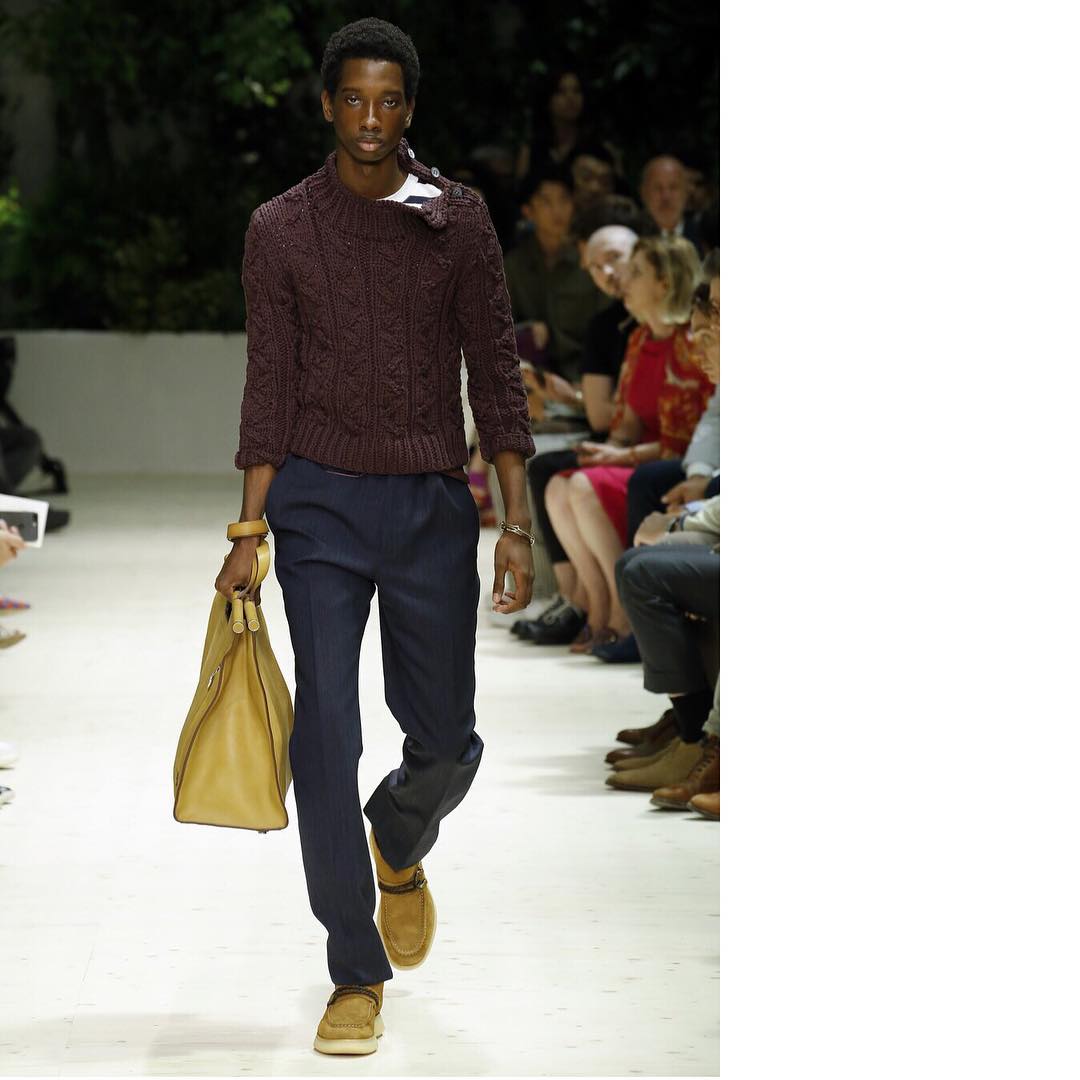 Benoit (@clubvacances) closes Salvatore Ferragamo SS18. Styling by Serge Girardi. Thank you @gisellagenna!