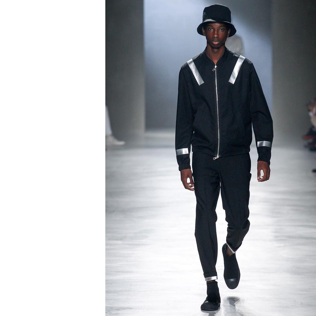 Benoit (@clubvacances) opens Neil Barrett SS18. Styling by Tony Irvine. Thank you @neilbarrett and @amcasting!