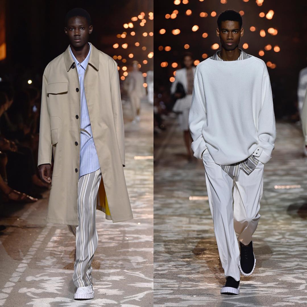 Diacaria (@diacaria75) and Keiron (@kcaynes) for HUGO SS18. Styling by Tom Van Dorpe. Thank you @bart_de_backer and @stephandimu!