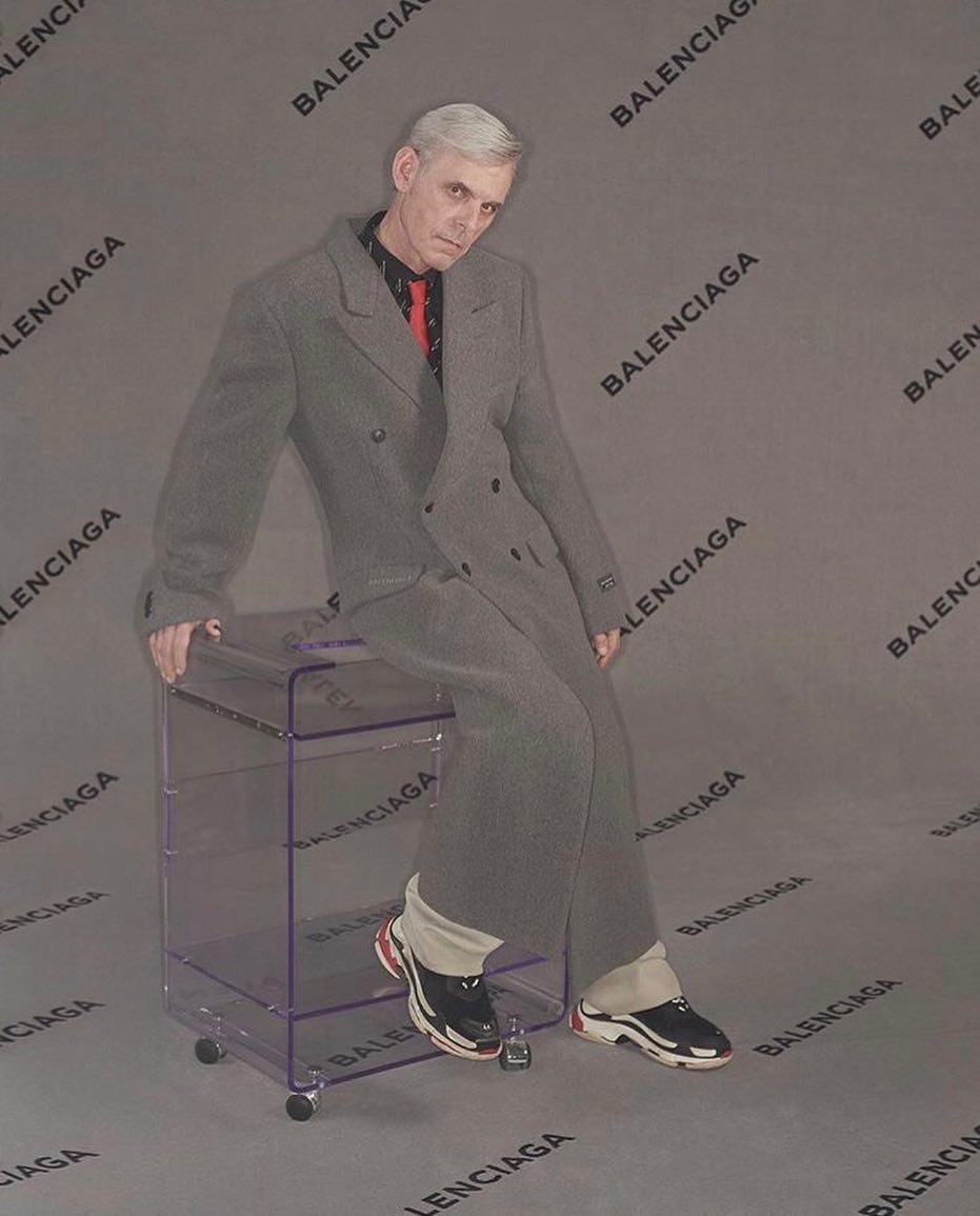 Erwin (@werdererwin) stars in Balenciaga's AW17 campaign. Photography by Johnny Dufort and styling by Lotta Volkova. Hair by Gary Gill and make-up by Inge Grognard.