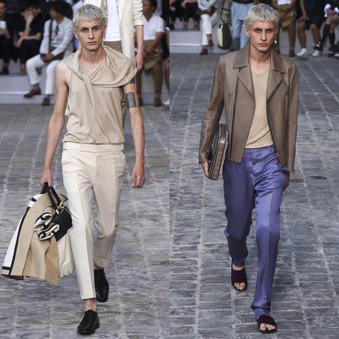 Henry (@henrykitcher) opens Berluti SS18. Styling by Marie-Amélie Sauvé. Thank you @h.a and @pg_dmcasting!