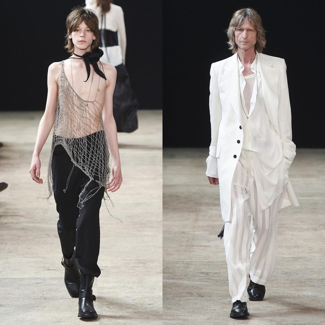 Jakob E (@jacquesbrut) and Karl-Ernst for Ann Demeulemeester SS18. Styling by Robbie Spencer. Thank you @sebastien__meunier and @svea_g!
