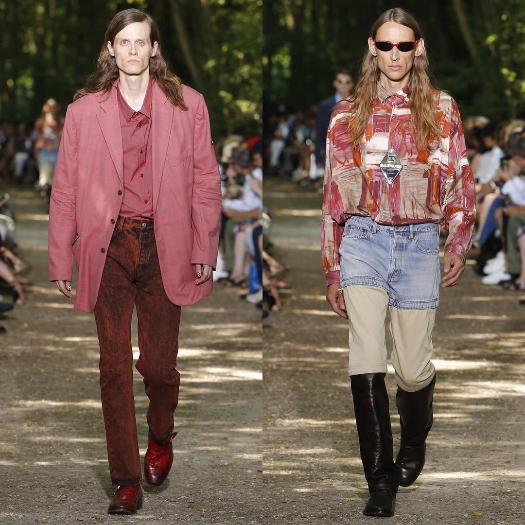 Janne (@jannepunkari) and Clayton for Balenciaga SS18. Styling by Lotta Volkova, hair by Gary Gill and make-up by Inge Grognard.