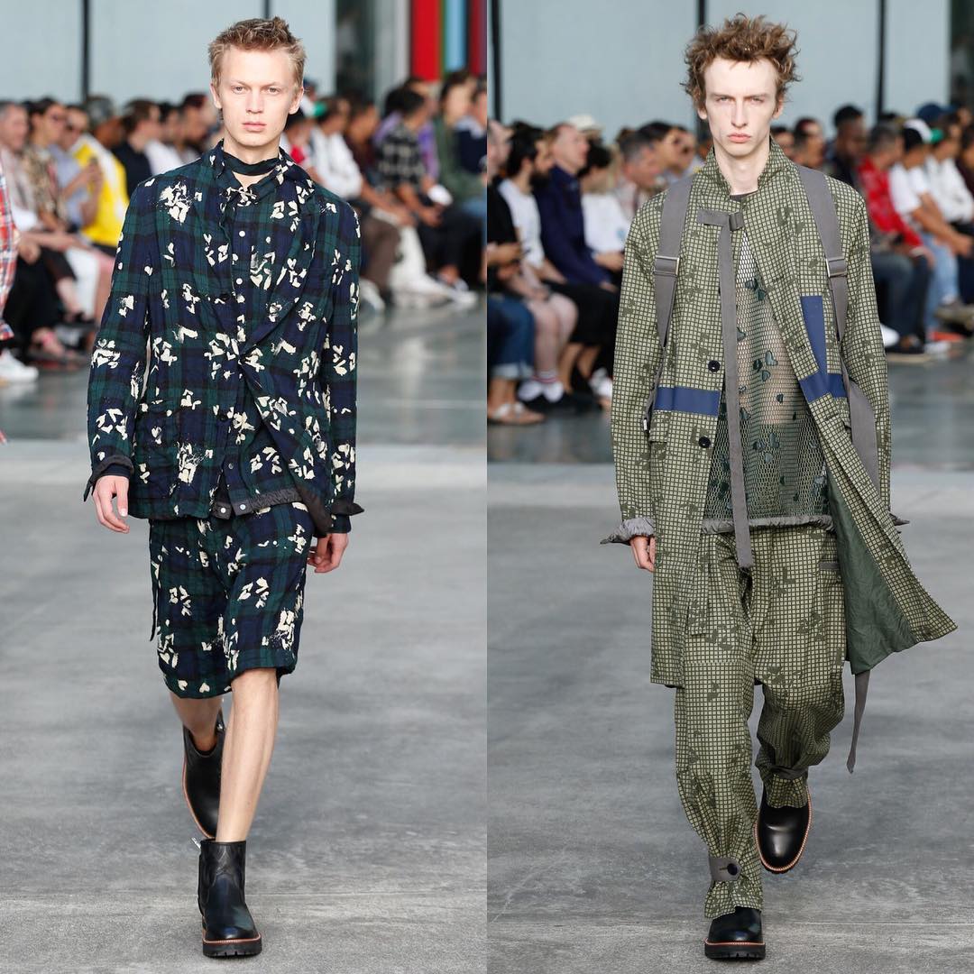 Jonas G (@jonasgloeer) and Benno (@bennobulang) for Sacai SS18. Styling by Karl Templer. Thank you @ahcasting!
