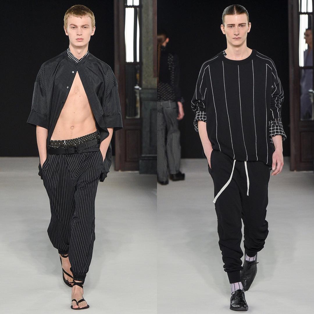Jonas G (@jonasgloeer) and Dominik H (@domhahn) for Haider Ackermann SS18. Thank you @h.a and @alexandrasandbergcasting!