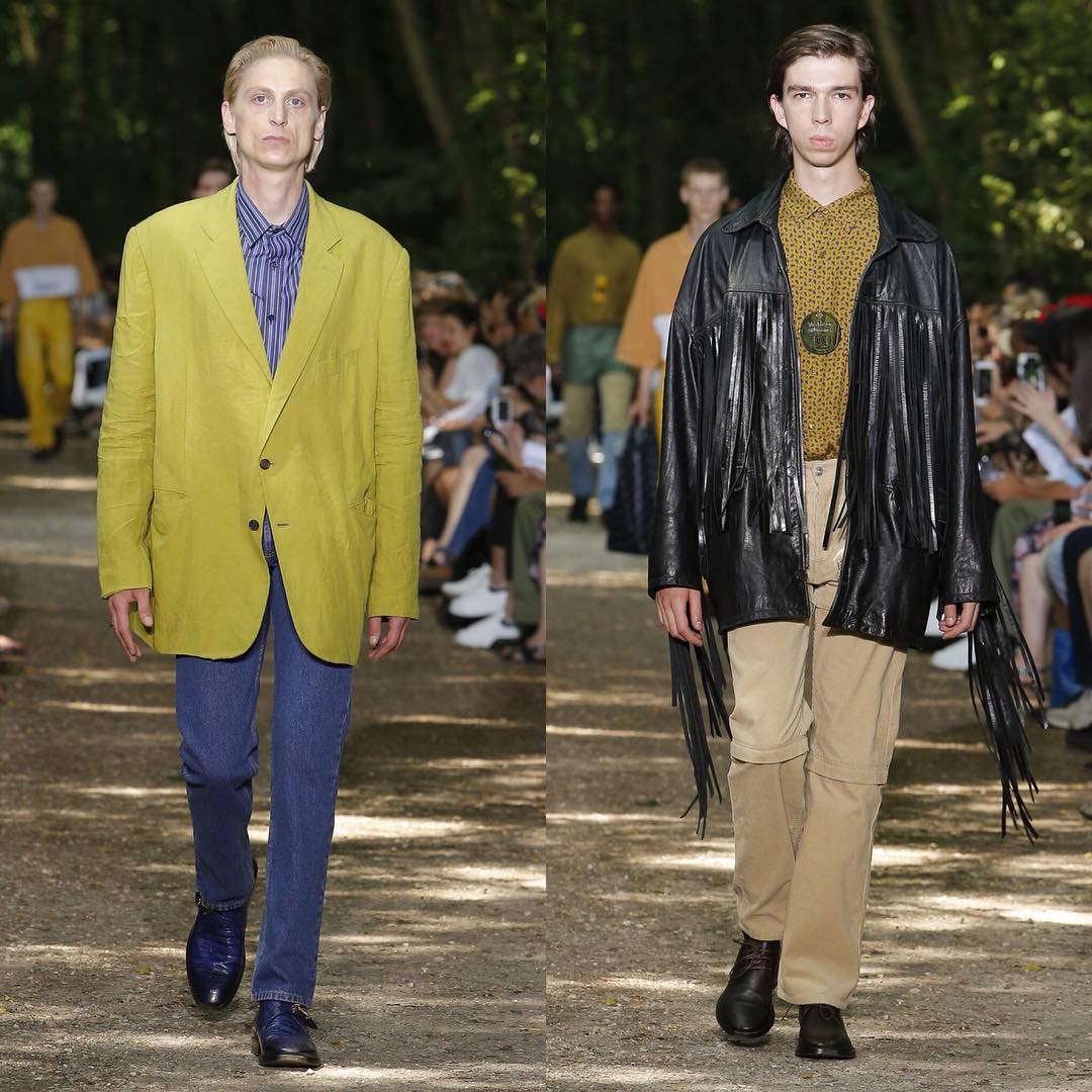 Norman (opened) and Boris B (@be_lec) for Balenciaga SS18. Styling by Lotta Volkova, hair by Gary Gill and make-up by Inge Grognard.