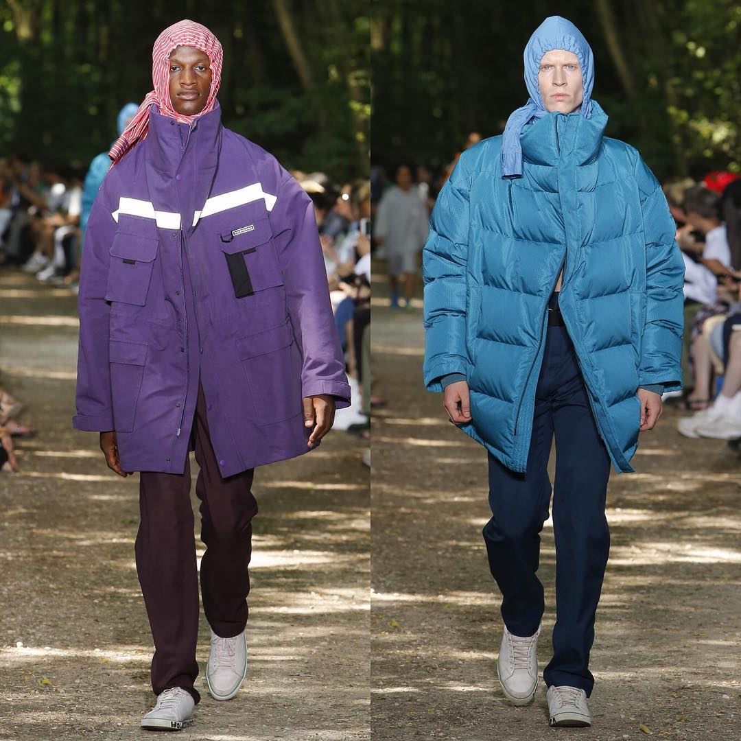 Ousmane and Bjargmundur for Balenciaga SS18. Styling by Lotta Volkova, hair by Gary Gill and make-up by Inge Grognard.