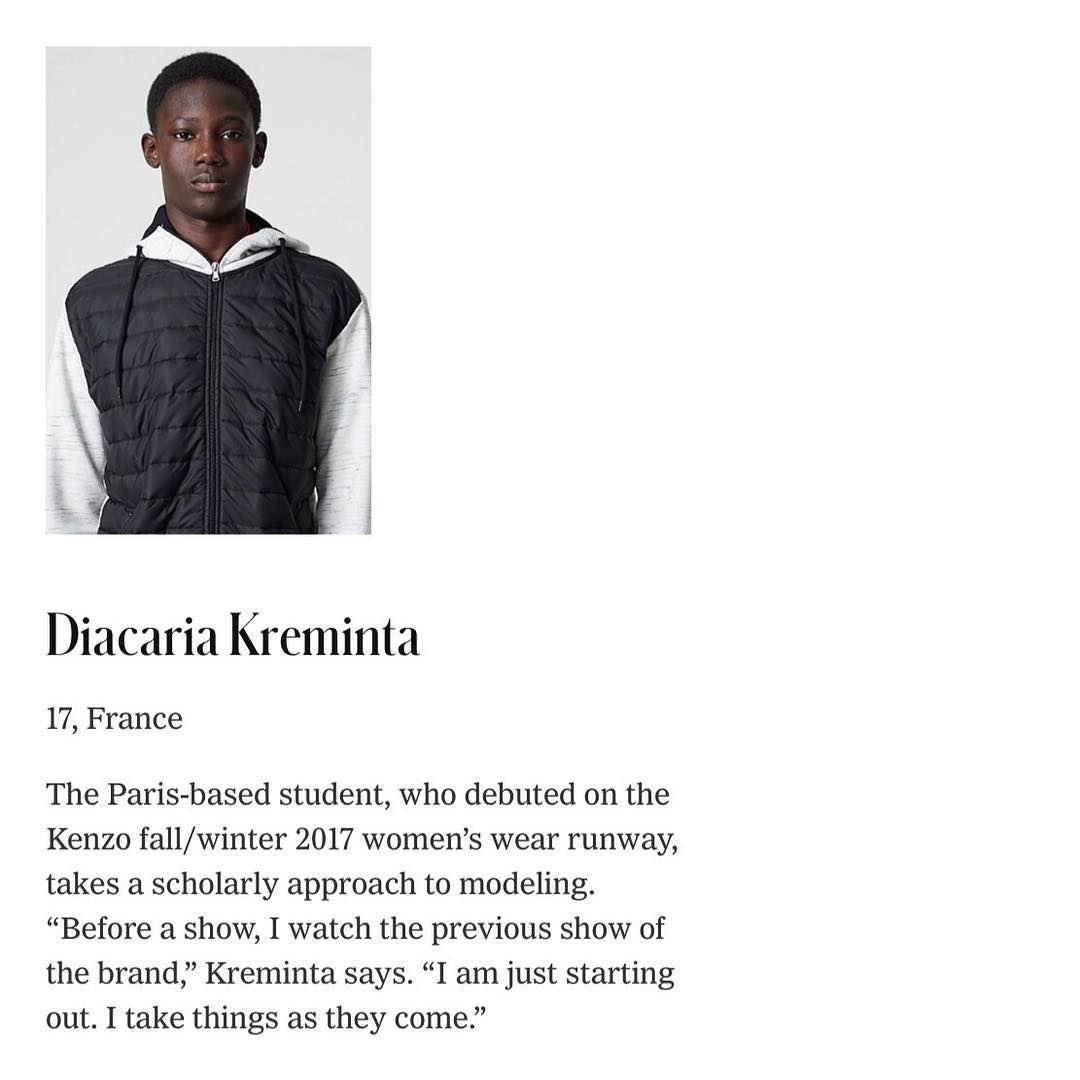 Thank you @tmagazine and @arianna_pradarelli for naming Diacaria (@diacaria75) as one of 8 Male Models to Watch This Season.
