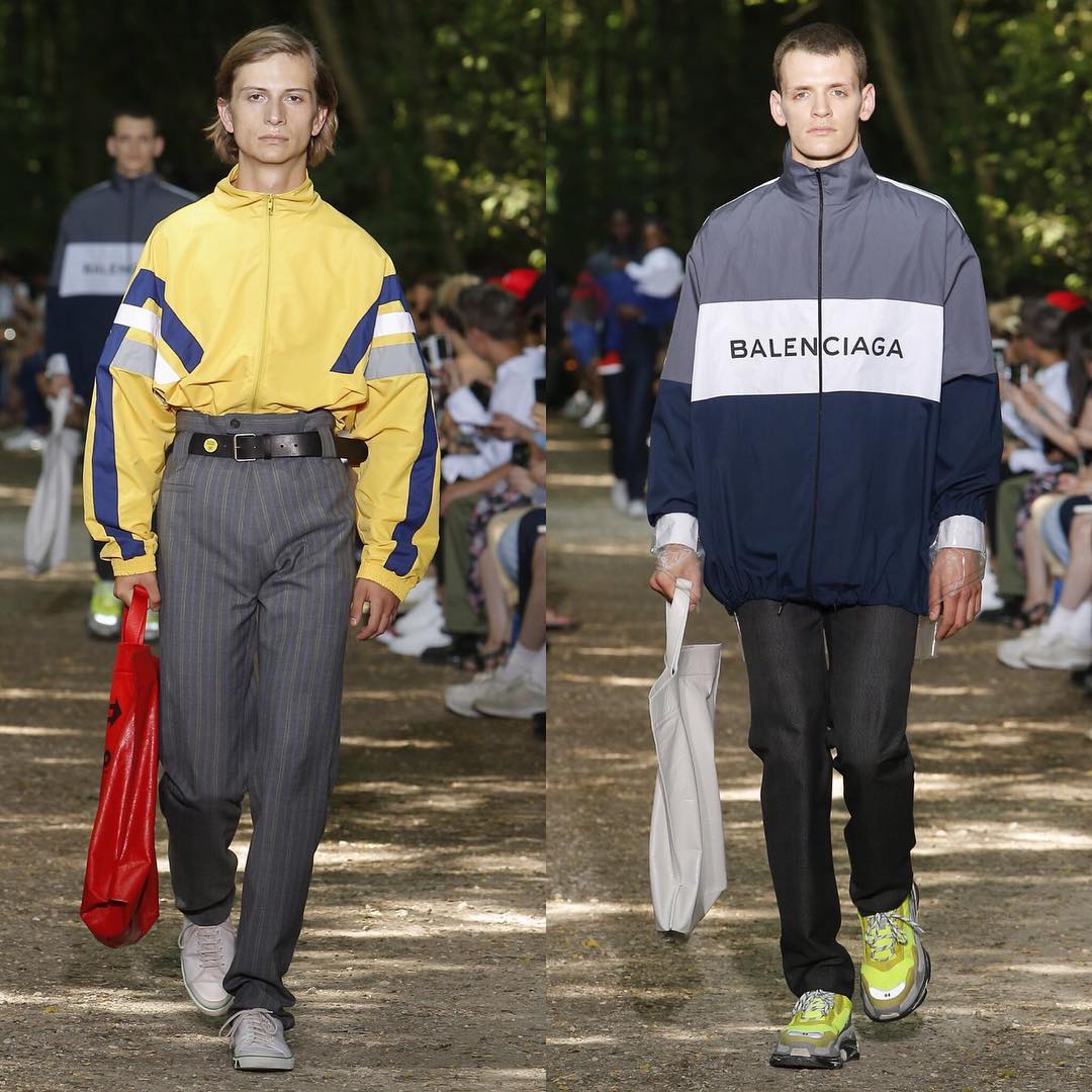 Thilo (@thil.o) and Victor D (@victordumont) for Balenciaga SS18. Styling by Lotta Volkova, hair by Gary Gill and make-up by Inge Grognard.