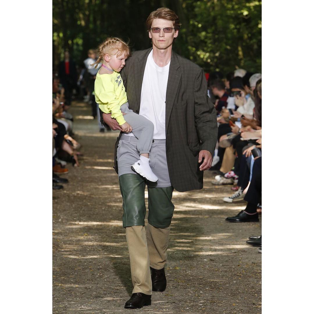 Tillmann (@tllmnnmstr) and his daughter Lou for Balenciaga SS18. Styling by Lotta Volkova, hair by Gary Gill and make-up by Inge Grognard.