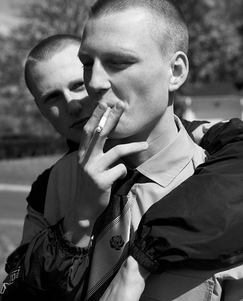 Christopher R (@chris.roziez) and Philipp R (@phil.roziez) for the second issue of Print. Photography by Karim Sadli and styling by Jonathan Kaye. Hair by Damien Boissinot and make-up by Lauren Parsons.