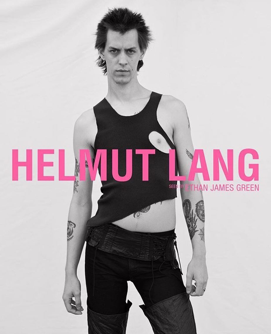 Nicolas B (@brain.police) for Helmut Lang's AW17 Campaign. Photography by Ethan James Green and styling by Robbie Spencer. Hair by Holli Smith and make-up by Kanako Takase. Thank you @isabellaburley, @bitton and @twodadstwokids!