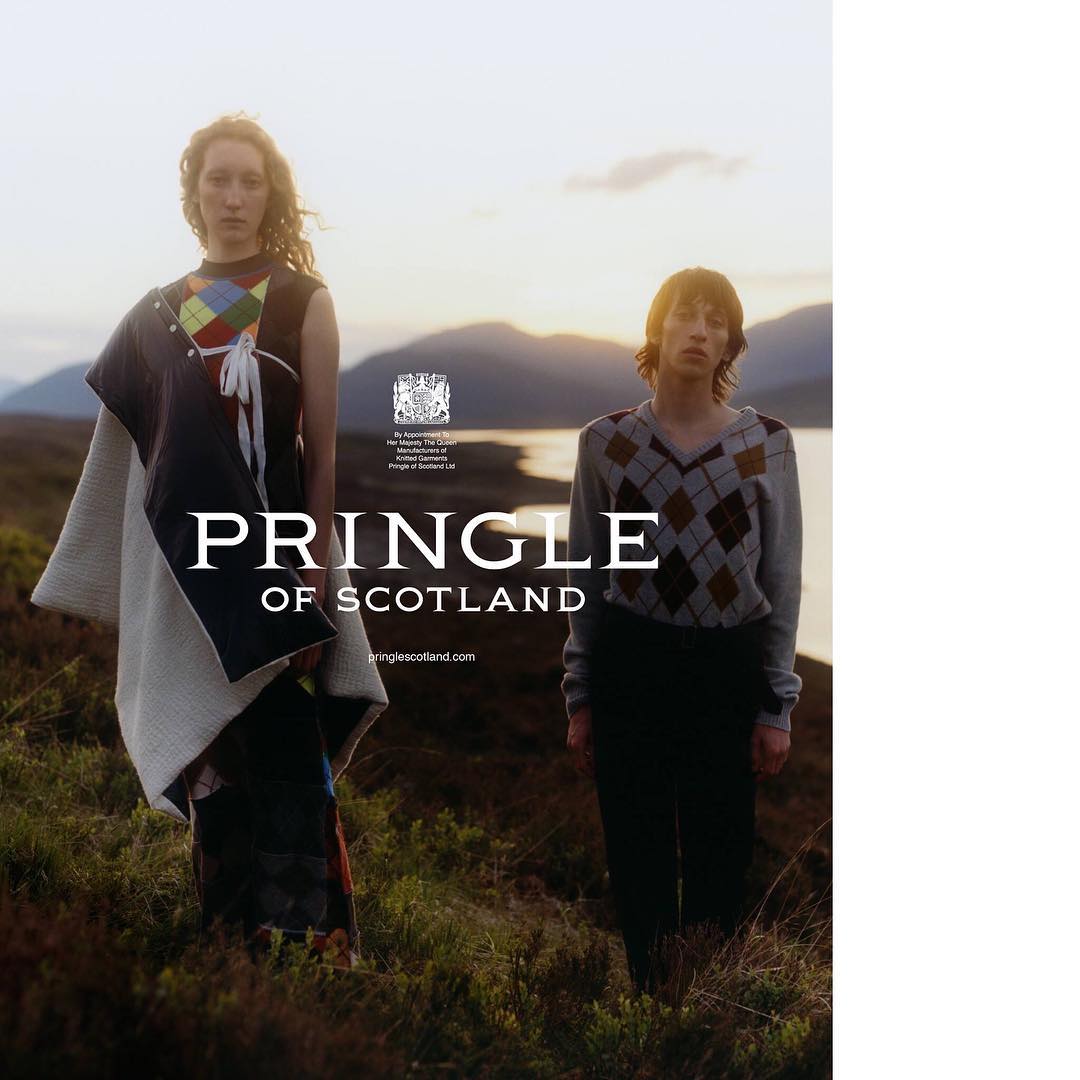 Nicklas B (@nicklasbrown) for Pringle of Scotland's Autumn/Winter 2017 Campaign. Photography by Harley Weir and styling by Francesca Burns. Hair by Gary Gill and make-up by Nami Yoshida. Creative direction by Christopher Simmonds. Thank you @arqa_cast!