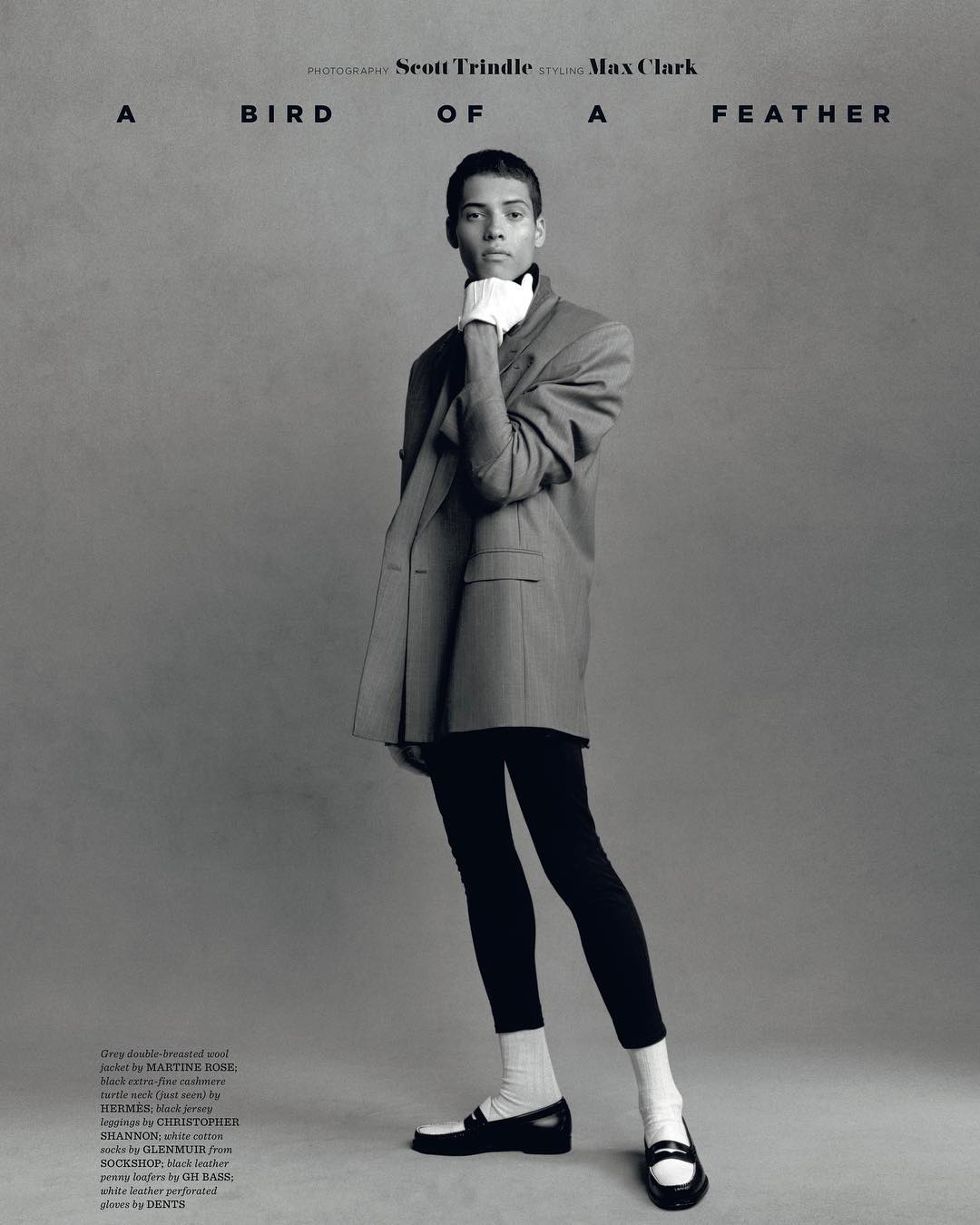 Angel (@angeljross) for GQ Style. Photography by Scott Trindle and styling by Max Clark. Hair by Mari Ohashi and make-up by Caroline Sims. Thank you @_hollycullen!