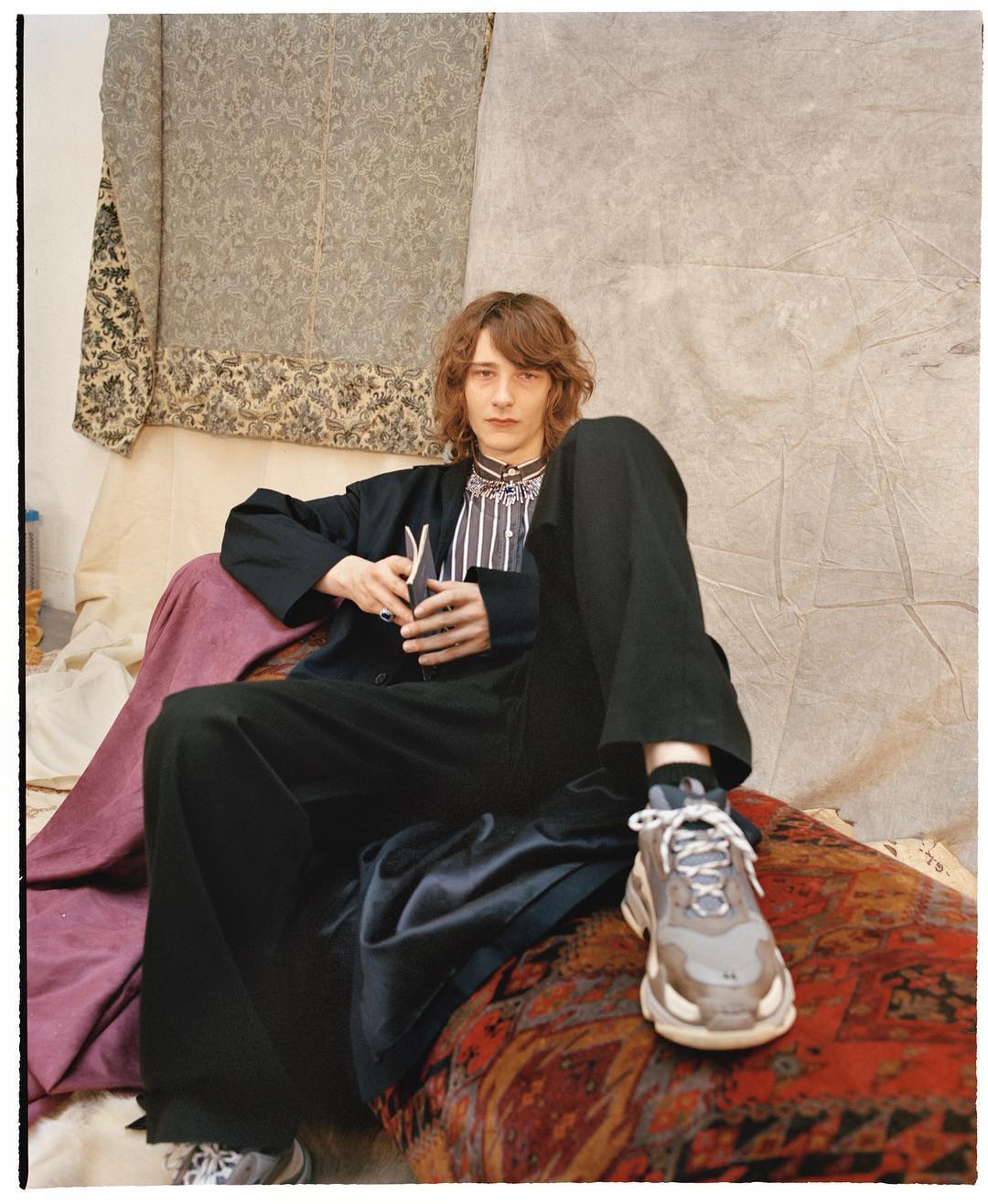 Dominik H (@domhahn) for L'Uomo Vogue. Photography by Daniel Regan and Antonio Monfreda and styling by Francesca Cefis. Hair by Leslie Thibaud and make-up by Lisa Legrand. Thank you @svea_g!