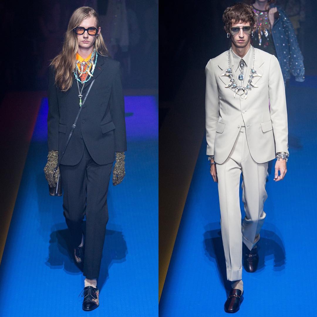 Mads (@mteglers) (exclusive) and Tom A (@tomattonmoore) for Gucci SS18. Thank you @lallo25 and @barbaranicolicasting!