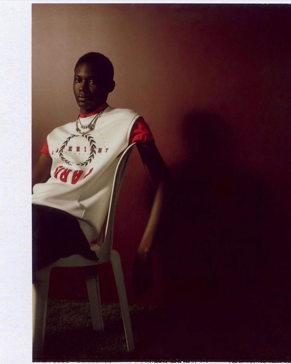 Diacaria (@diacaria_k) in a Dior Homme SS18 special for Replica Man Magazine. Photography by Stef Mitchell and styling by Mauricio Nardi. Hair by Anthony Turner and make-up by Lynsey Alexander.