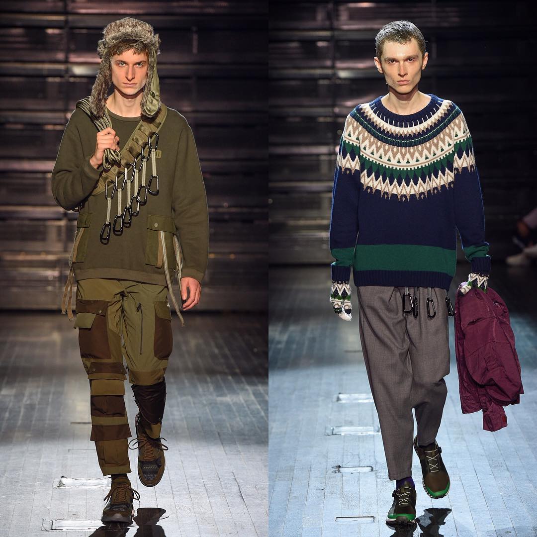 Adrian (@qvardi) and Konstantin (@konstantin.with.k) for White Mountaineering AW18. Thank you @mathildehesse!