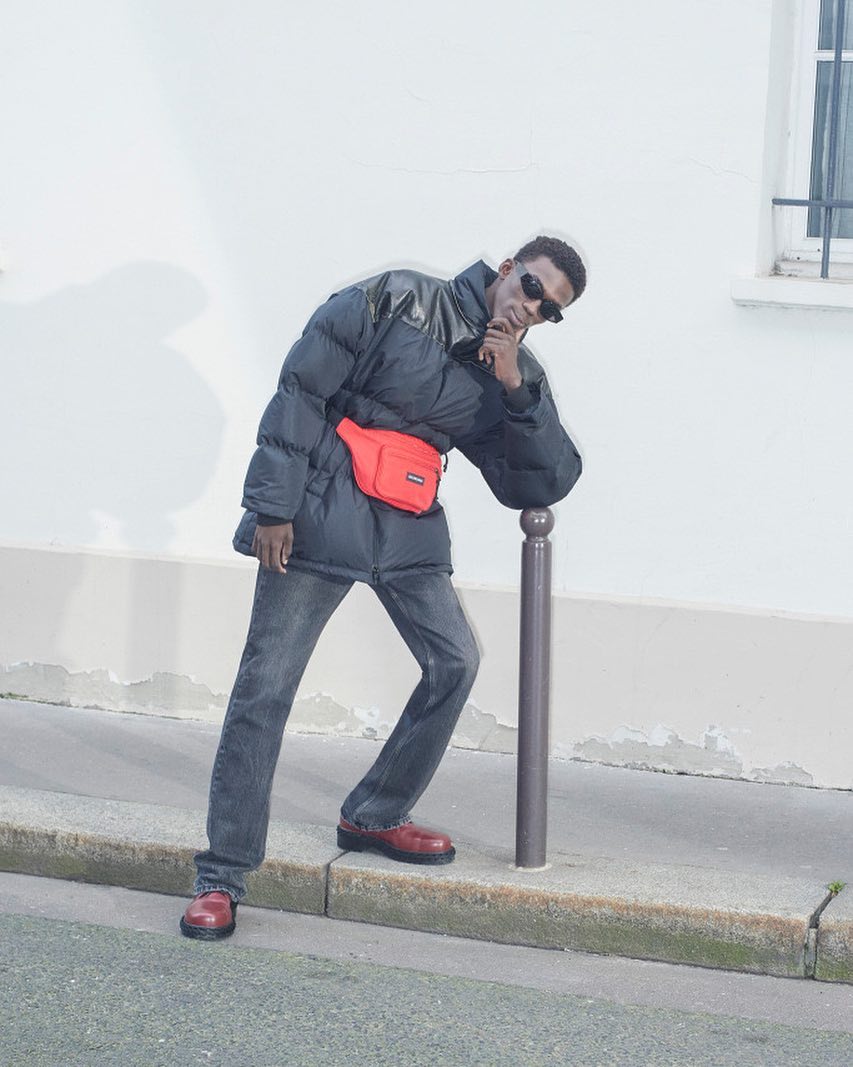 Amadou (@ama_wane) for Balenciaga's Pre-Fall 2018 Lookbook. Photography by Johnny Dufort and styling by Lotta Volkova. Hair by Gary Gill and make-up by Inge Grognard.