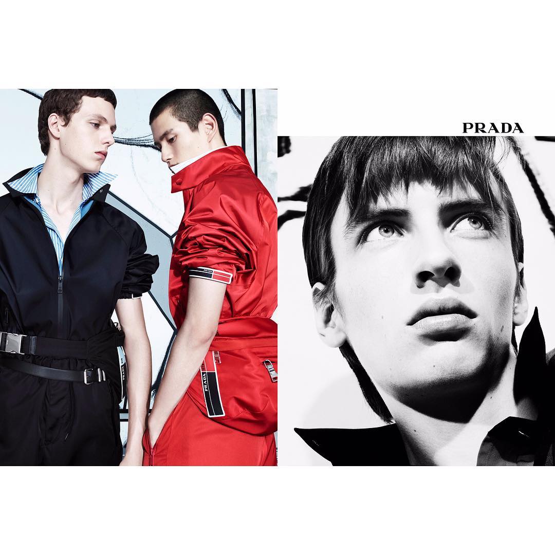 Benno (@bennobulang) stars in Prada's 365 Spring/Summer 2018 campaign. Photography by Willy Vanderperre and styling by Olivier Rizzo. Hair by Guido Palau and make-up by Pat McGrath. Thank you @ashleybrokaw!
