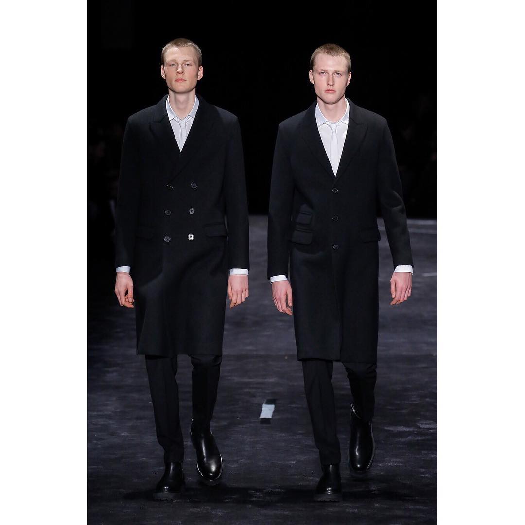 Christopher R (@chris.roziez) and Philipp R (@phil.roziez) opening Neil Barrett AW18. Styling by Katy England. Thank you @neilbarrett, @lizgoldson and @svea_g!