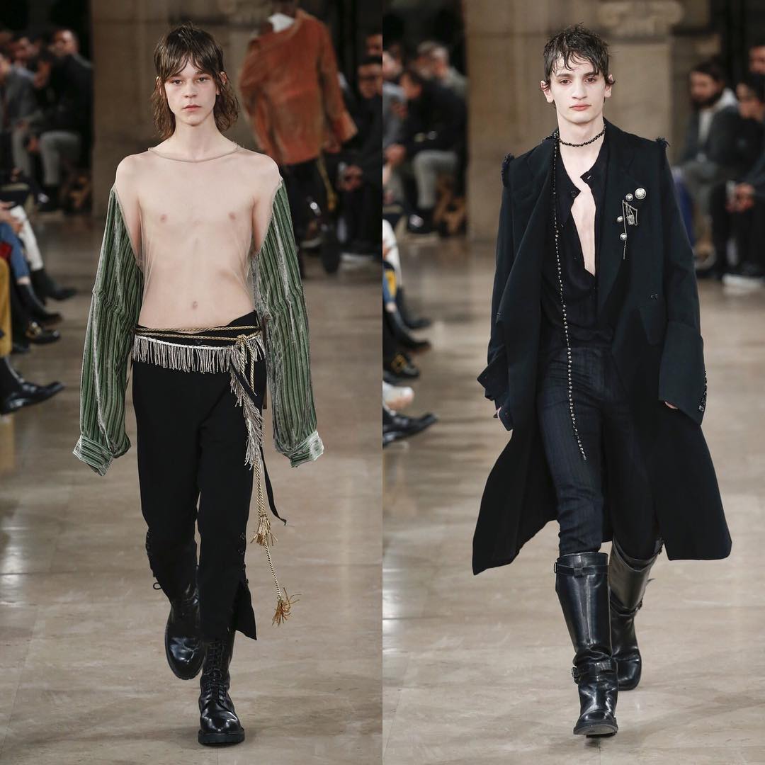 Jakob E (@jakob_eilinghoff) and Tobias M for Ann Demeulemeester AW18. Styling by Robbie Spencer. Thank you @sebastien__meunier and @svea_g!