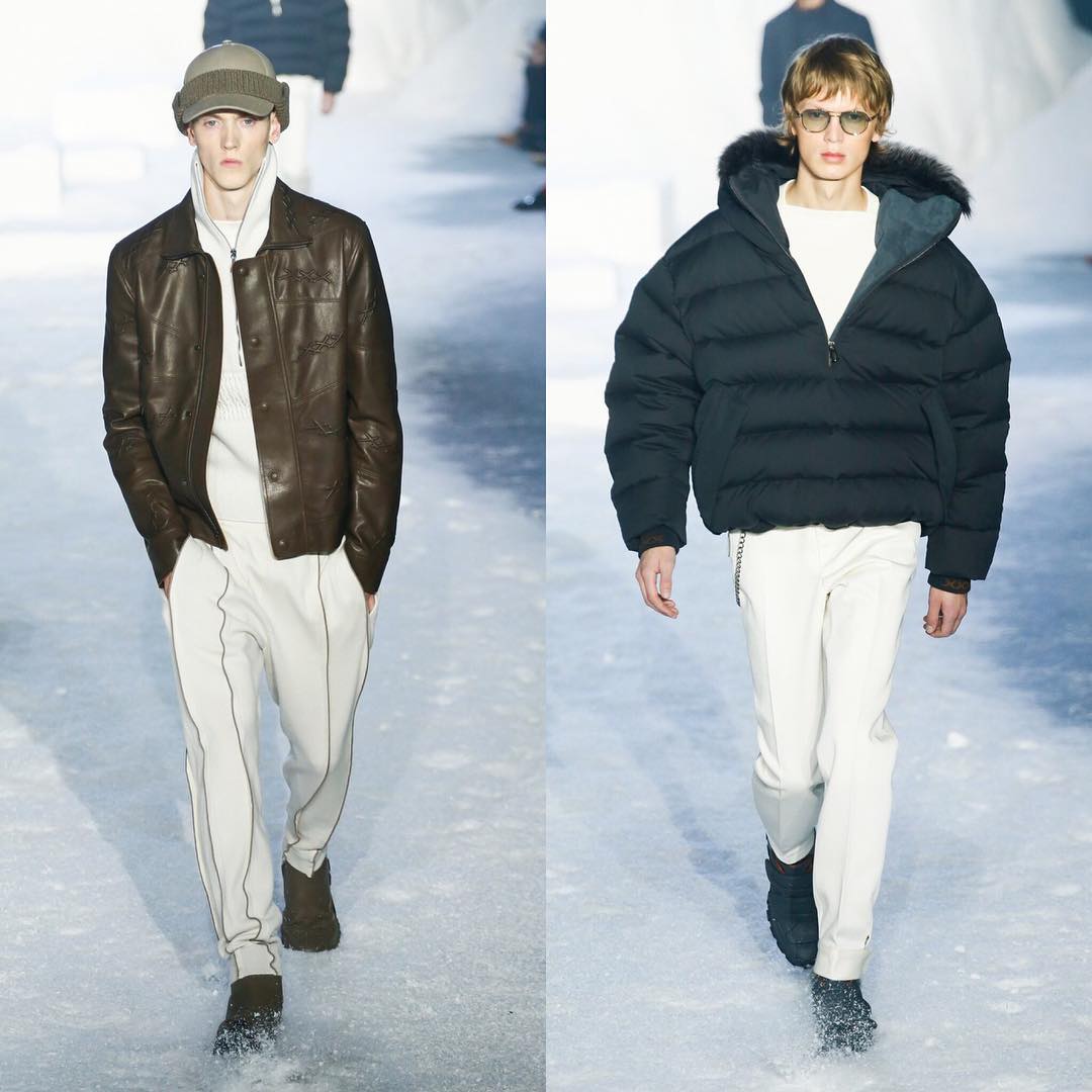 Jesse T (@jesse_tyrrell) and Jonas G (@jonasgloeer) for Ermenegildo Zegna AW18. Styling by Julie Ragolia. Thank you @arqa_cast!