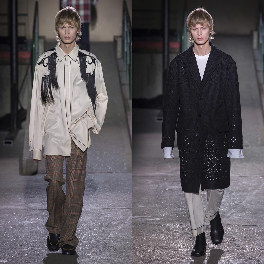 Jonas G (@jonasgloeer) closing Dries Van Noten AW18. Styling by Nancy Rohde. Thank you @janvh!