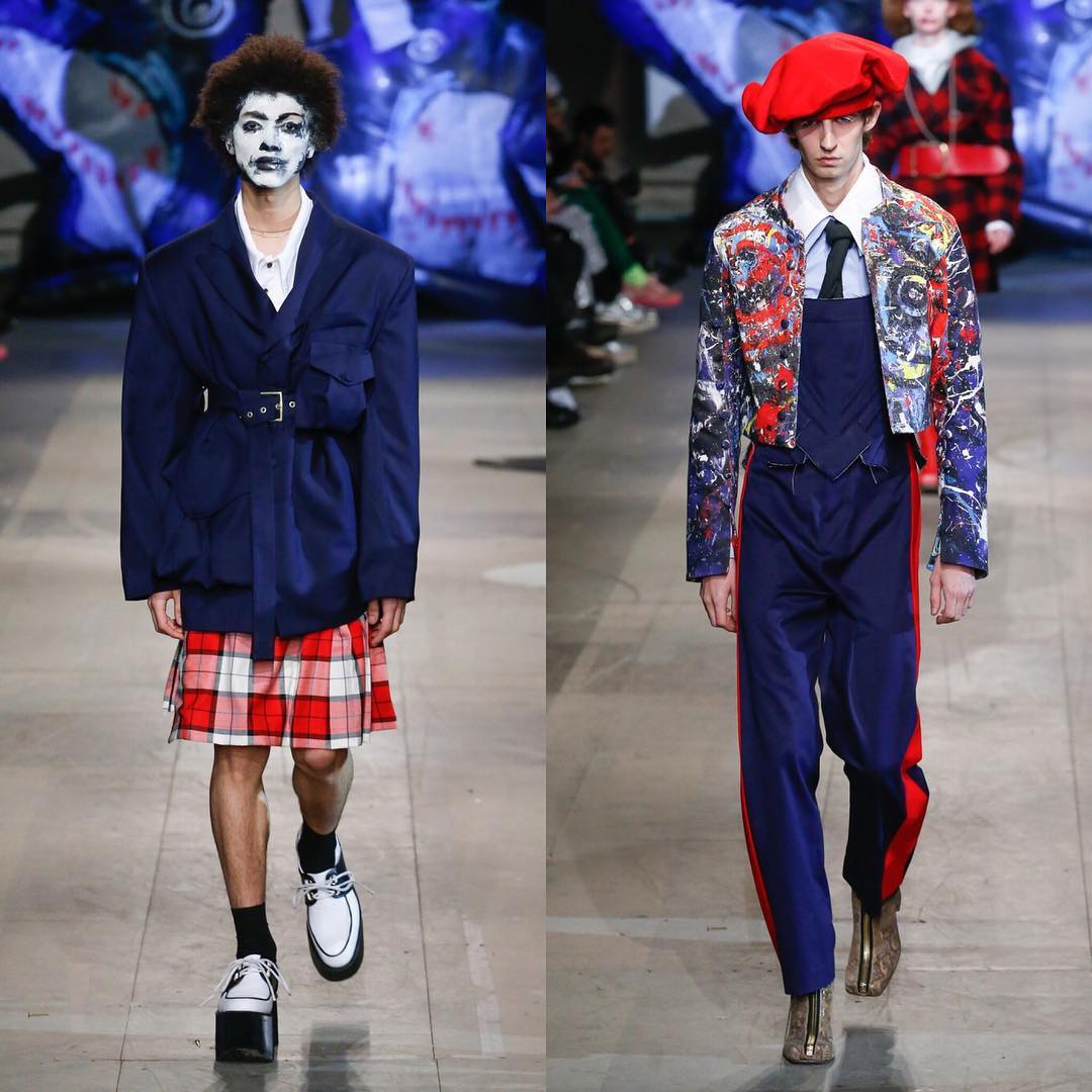 Morgan (@mokimokikiss) and Tom A (@tomattonmoore) for Charles Jeffrey Loverboy AW18. Thank you @maddeostlie @aamo_casting!
