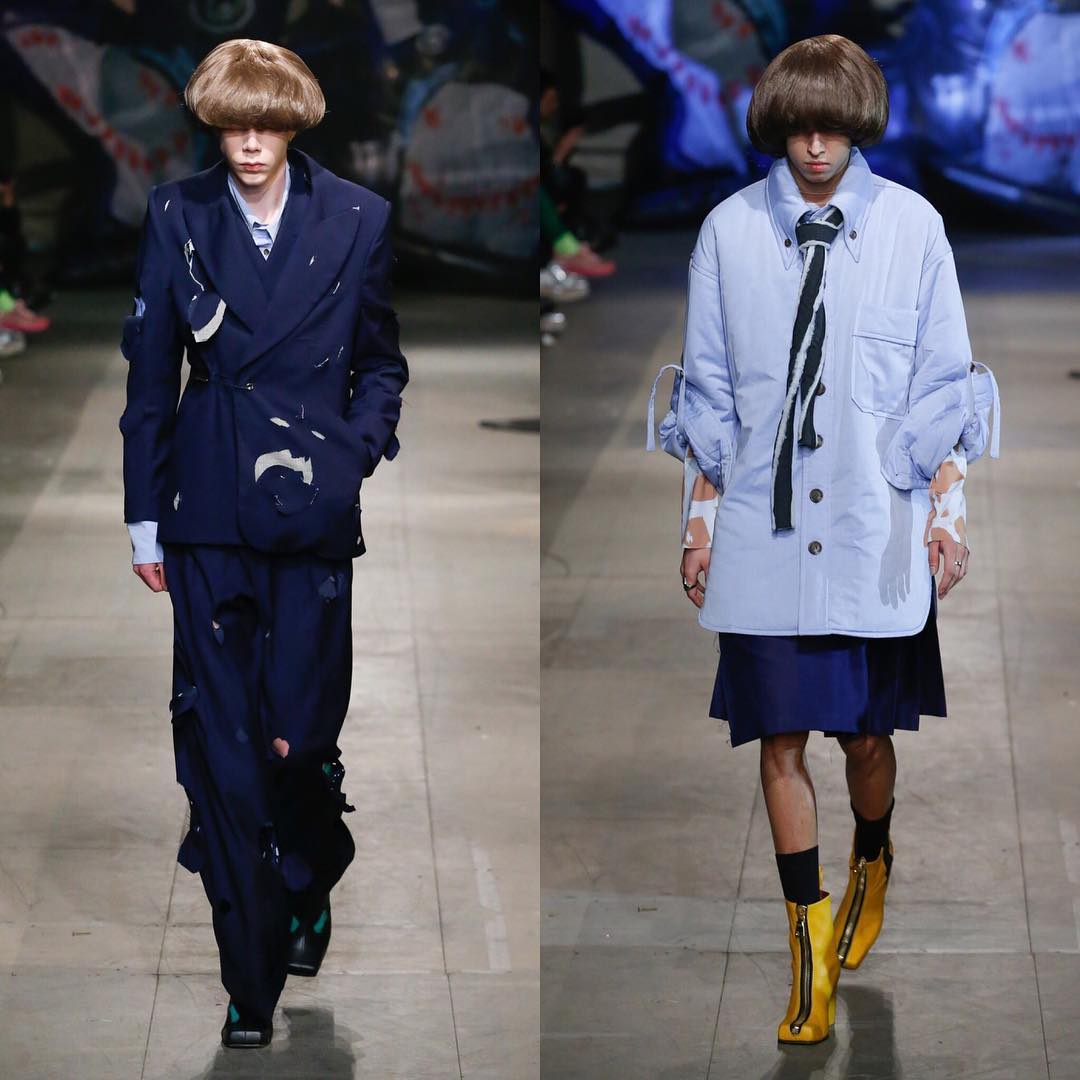 Samson (@samson.s.w) (opened) and Jude (@jude.fo) for Charles Jeffrey Loverboy AW18. Thank you @maddeostlie @aamo_casting!