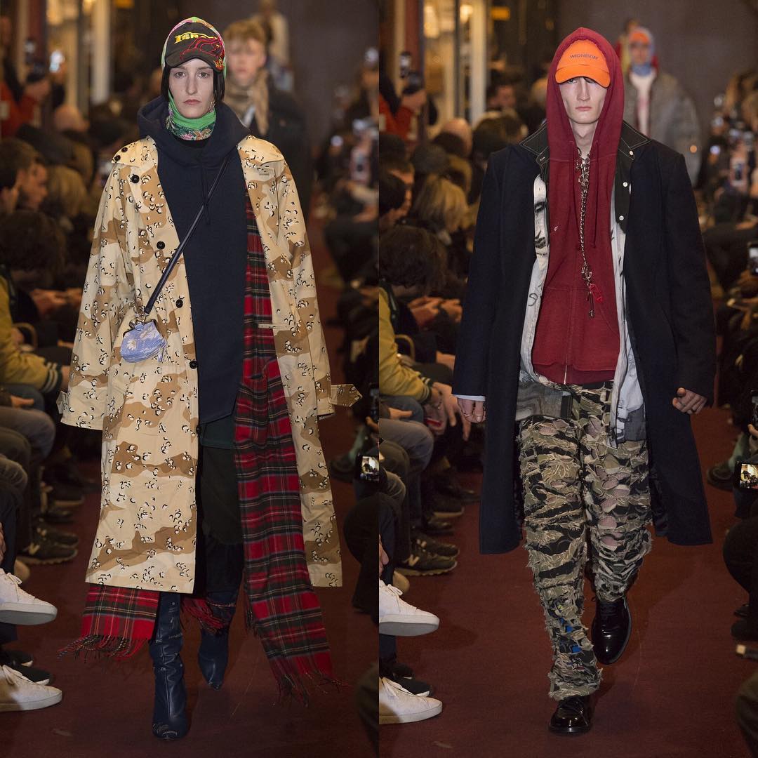 Verene (@hotline_intl) and Nathaniel (@scatty_nat_) for Vetements AW18. Thank you @demnagvasalia and @gvasalia!