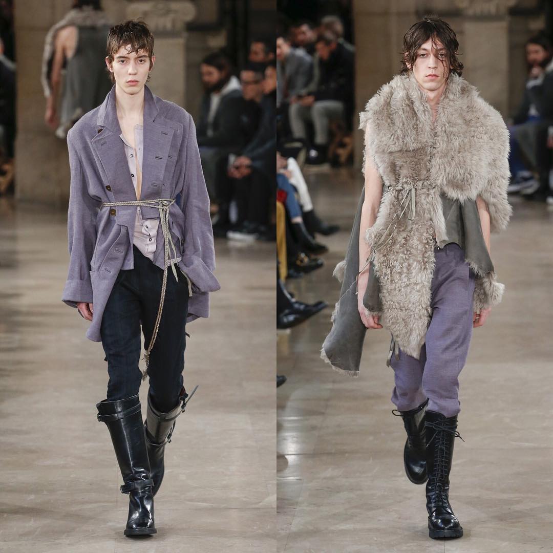 Wim (@yungwimli) and James W for Ann Demeulemeester AW18. Styling by Robbie Spencer. Thank you @sebastien__meunier and @svea_g!