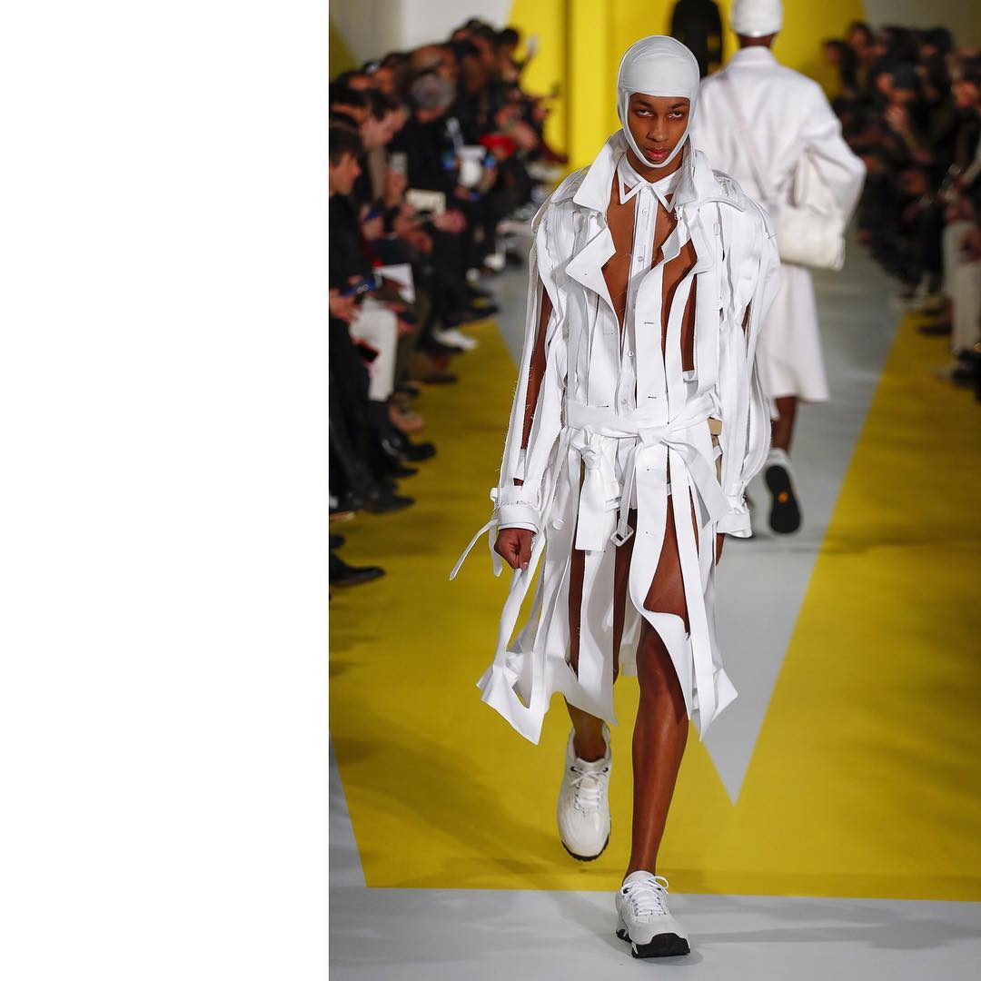 Yannis H (@ynnis.hlme) closing Maison Margiela AW18. Styling by Alexis Roche and Simon Foxton. Thank you @jgalliano and @jesshallettcast!