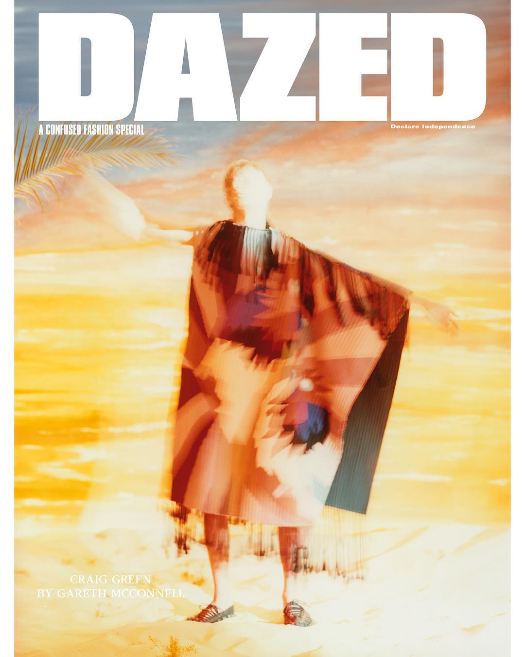 Jonas G (@jonasgloeer) in a @craig__green special on the cover of Dazed Magazine. Photography by Gareth McConnell and styling by Robbie Spencer. Hair by Mari Ohashi and make-up by Nami Yoshida. Thank you @noahtshelley!