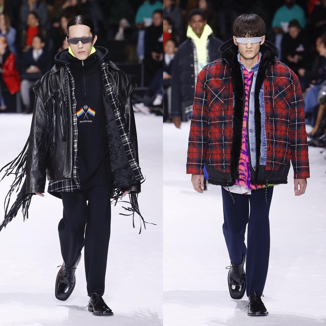 Loik (@bfrndbfrnd) and Florian B for Balenciaga AW18. Hair by Gary Gill and make-up by Inge Grognard. Thank you to @demnagvasalia, @lottavolkova and the whole @balenciaga team!