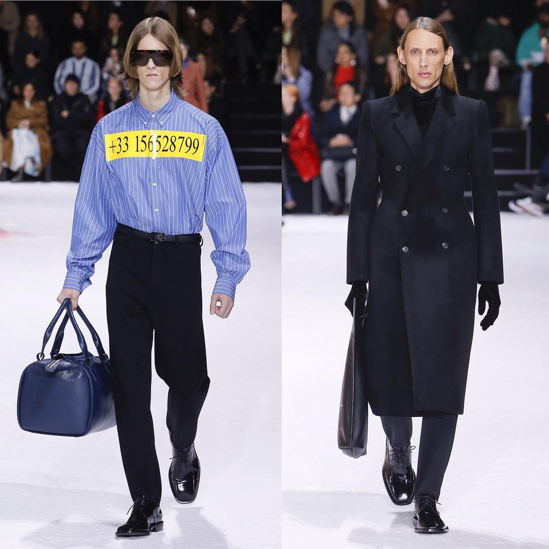 Marc (@almondeatingprick) and Clayton for Balenciaga AW18. Hair by Gary Gill and make-up by Inge Grognard. Thank you to @demnagvasalia, @lottavolkova and the whole @balenciaga team!